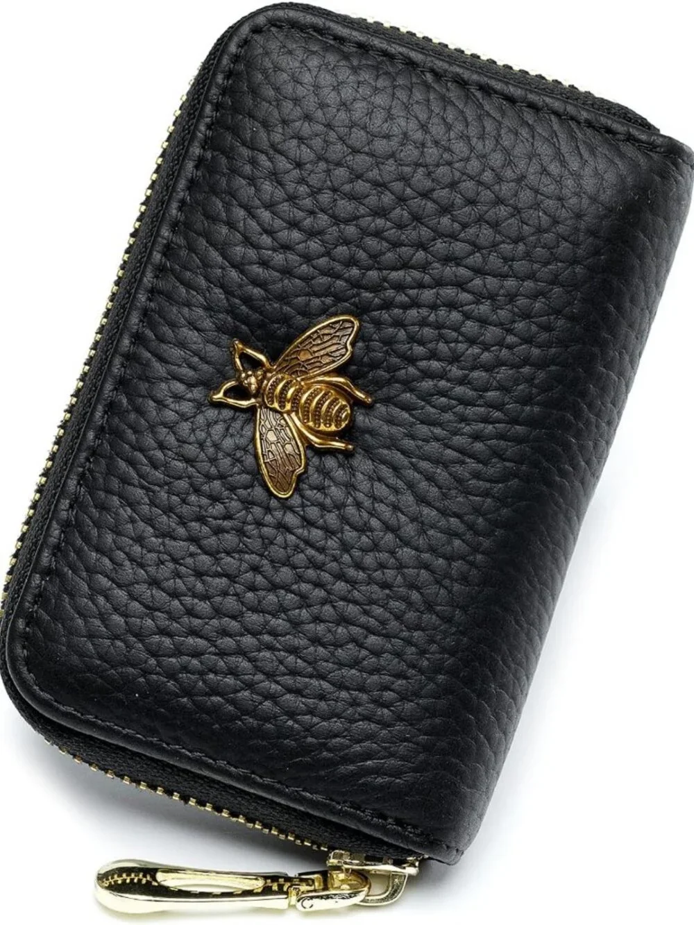 Stylish RFID Leather Card Holder Wallet for Women | Zipper Coin Purse & ID Case